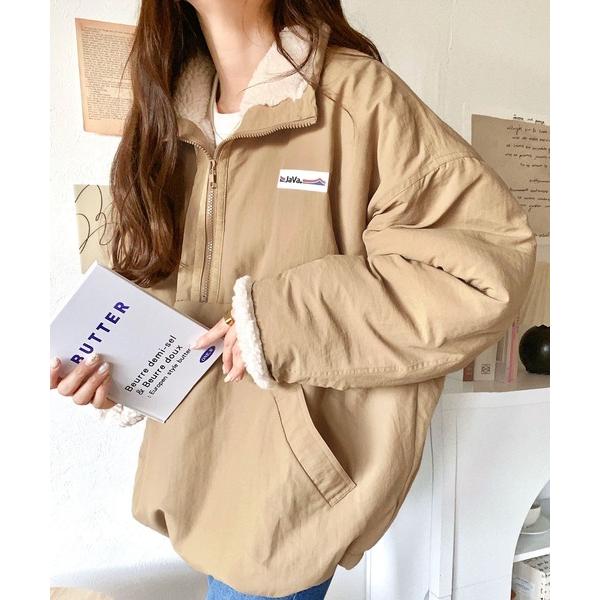 「Java」 ナイロンブルゾン X-LARGE ベージュ レディース