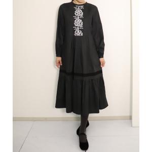 「haupia」 長袖ワンピース MEDIUM ブラック レディース