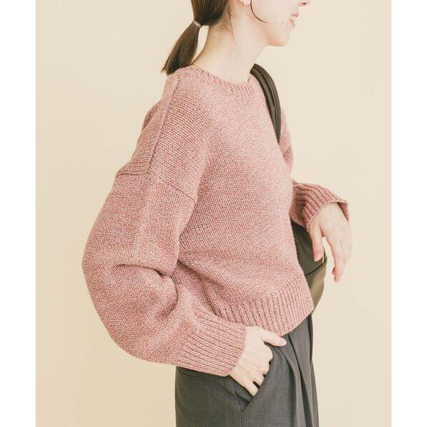 ニット セーター ミックスヤーンニットプルオーバー レディース