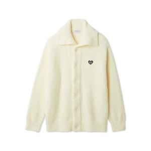 パジャマ 「HOMME」べビモコハートロゴ刺繍カーディガン メンズ