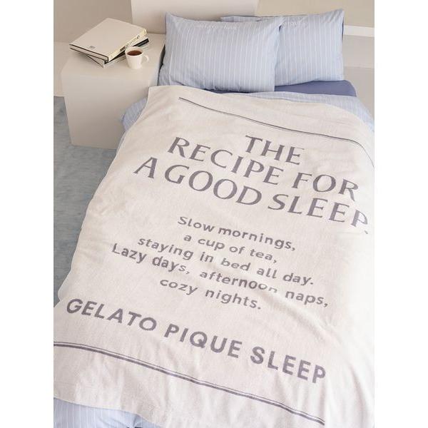 ベッド 寝具 「Sleep」ロゴデザイン今治タオルケット