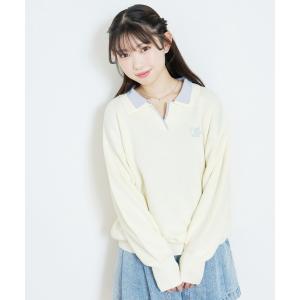 ニット セーター 「アラエル」W衿スキッパーニット キッズ 子供服 女の子