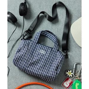 ショルダーバッグ UMBRO/アンブロ SP BOSTON MINI BAG/別注 チェック＆ストライプ ミニボストンバッグ メンズ