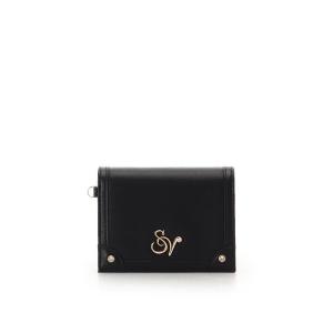 財布 ロゴ金具折財布 レディース