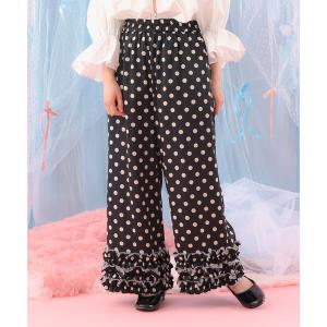 パンツ 裾 フリル パンツ レディース