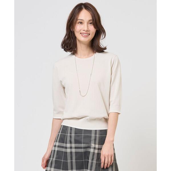 ニット セーター 「アンサンブル着用可」BASIC HT COTTON クルーネック ニット レディ...