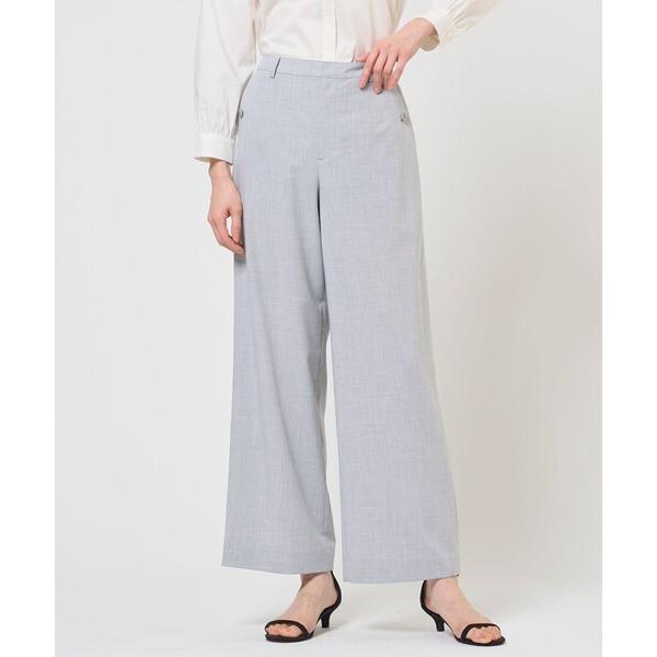 パンツ トロピカルストレッチ ワイド パンツ レディース