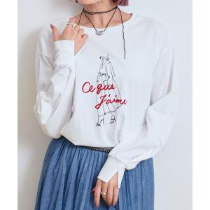 tシャツ イラストプリントロンT レディース