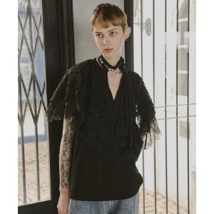 tシャツ 「TEN by LA BELLE ETUDE」モチーフレースカラースキッパートップス レディース