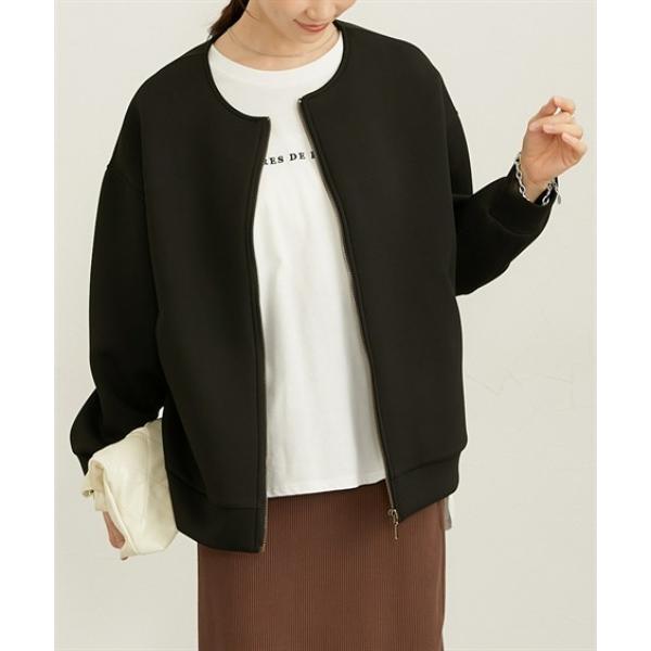 コート アウター きれいめダンボールノーカラージャケット レディース