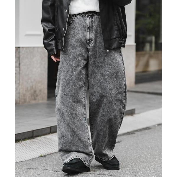 ジーンズ ヴィンテージライク ルーズシルエットバギーカーブデニムパンツ メンズ レディース