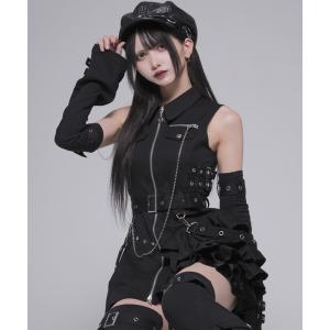 ワンピース 「REFLEM/レフレム」ミリタリーZIPワンピース