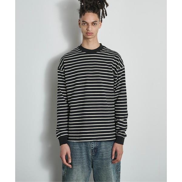 tシャツ Distressed Rib Stripe Long Sleeve Tee / ボーダーロ...