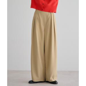 パンツ とろみイージータックワイドパンツ レディース