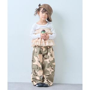 パンツ 「KIDS」新色追加カーゴカーブパンツデニム/チノ/迷彩(ジュニアサイズあり) キッズ 子供服