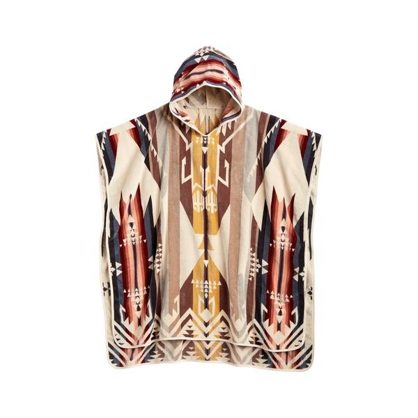 ポンチョ アダルト・ジャカード・フーディッドタオル メンズ