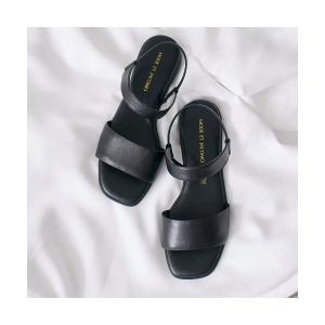 サンダル シンプルフラットストラップサンダル レディース
