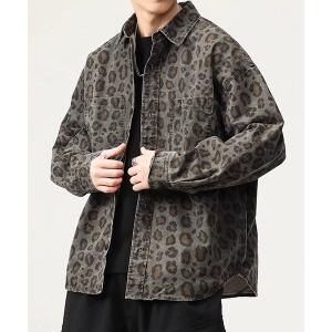 シャツ 「ヒョウ柄オーバーサイズ長袖シャツ(NEZ) メンズ レディース