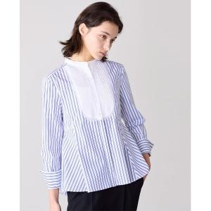 ブラウス シャツ pin tuck bosom embroidery blouse レディース