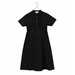 シャツワンピース pin tuck bosom embroidery one-piece