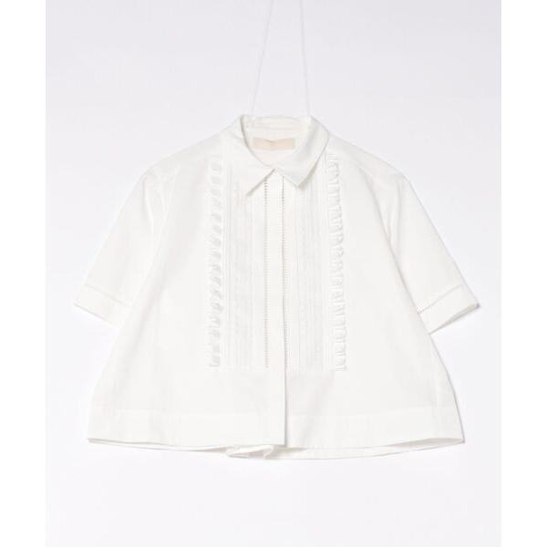 ブラウス シャツ ladder lace tuck frill shirt レディース