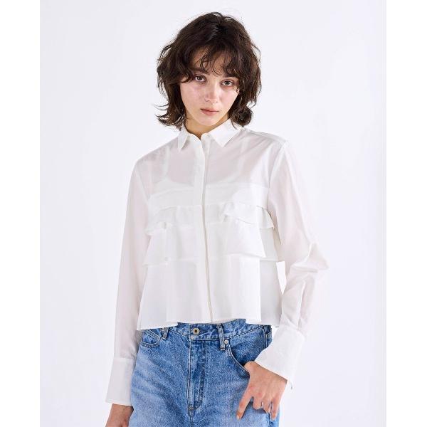 ブラウス シャツ layered raffle blouse レディース