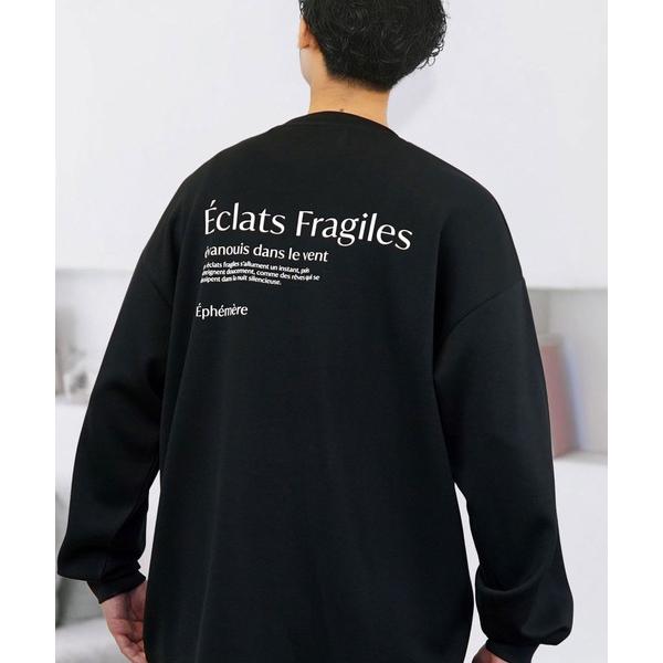 tシャツ ソフトタッチ ストレッチ Tシャツ 長袖 バックプリント ロンT メンズ レディース