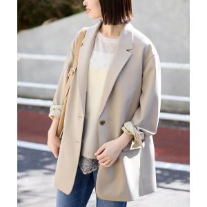 SHIPS（シップス） フォックス ブレンド ノーカラー ニット コート