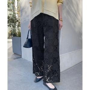 パンツ コットンレースイージーパンツ レディース