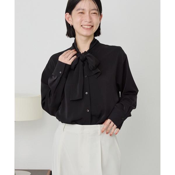 ブラウス シャツ 「イージーケア」ナロータイブラウス レディース