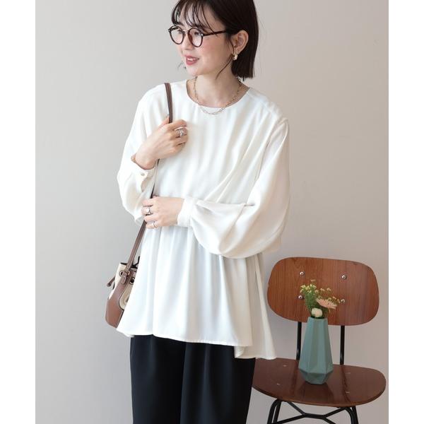 ブラウス シャツ 「イージーケア」Wクロスティアードブラウス レディース