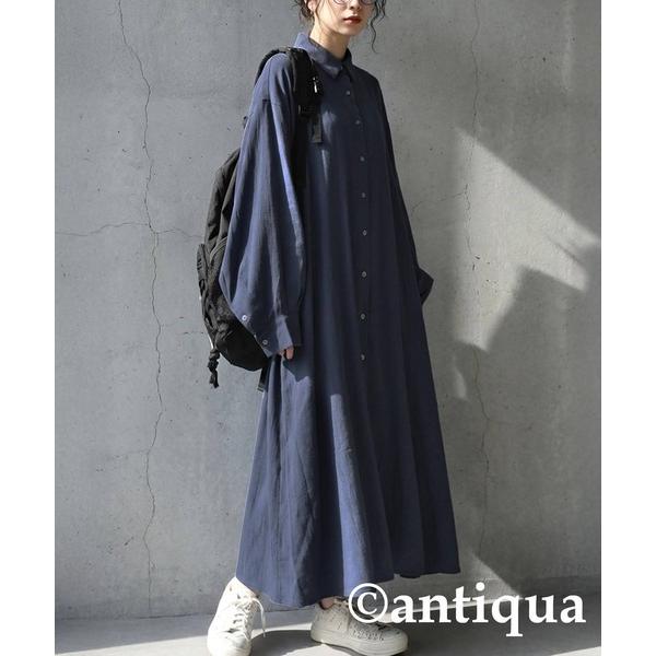 シャツワンピース 3D袖 シャツワンピース