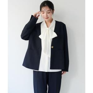 u plume（ユープリュム） ジャケット ノーカラージャケット 「L〜4L