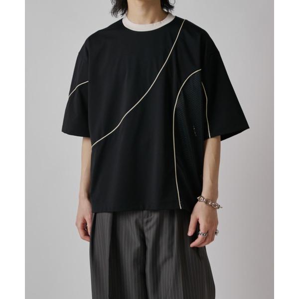 tシャツ 「SURJENT」パイピングメッシュビッグTシャツ メンズ