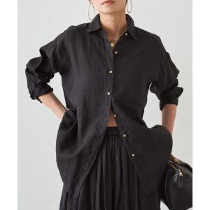 ブラウス シャツ リネンバックタイシャツ レディース