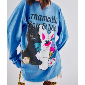 tシャツ M2618 キャット＆ラビットロンT レディース