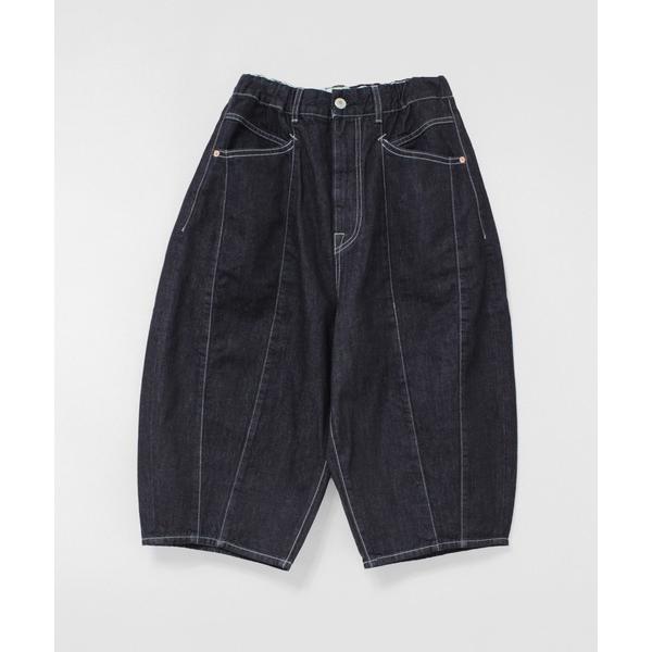 パンツ R4432 オブリークラインのひざ下パンツ レディース