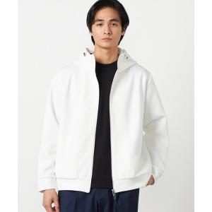 ブルゾン アウター ヘリンボーンコンビ フーデッドブルゾン メンズ