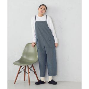 サロペット オーバーオール ヒッコリー/ツイル サロペット レディース