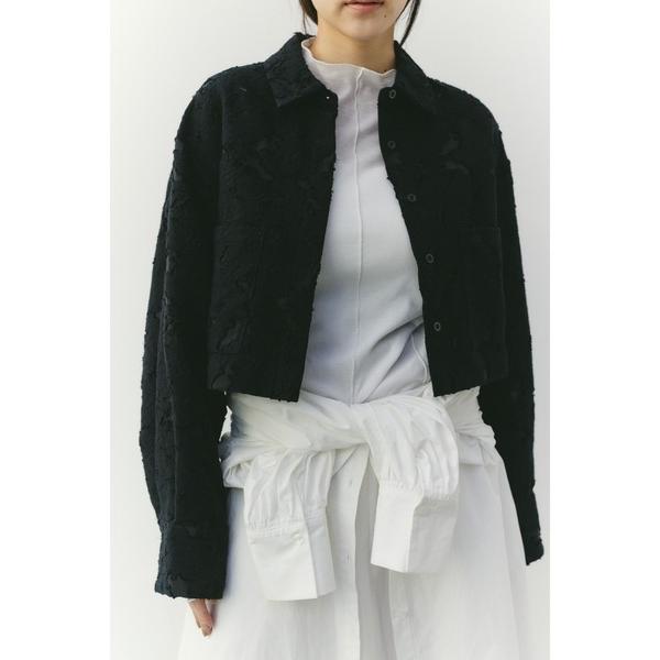 ジャケット テーラードジャケット ジャガードショートジャケット レディース