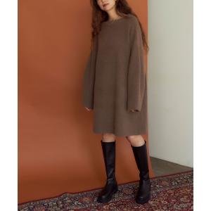 「titivate」 ニットワンピース M ブラウン レディース