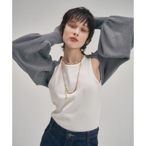 「MECRE」 ニットカーディガン FREE グレー レディース