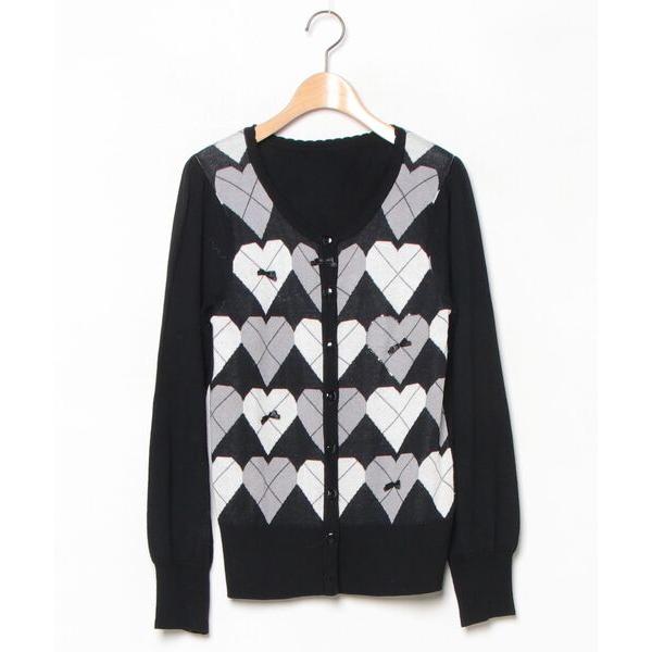 「&amp;LOVE」 ニットカーディガン M ブラック レディース