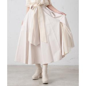 「qumerry.」 ロングスカート MEDIUM ベージュ レディース