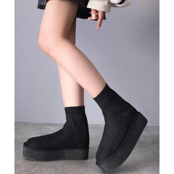 「Java」 ショートブーツ LARGE ブラック レディース