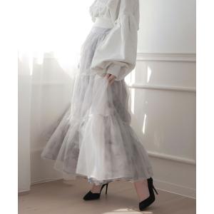 「qumerry.」 フレアスカート SMALL グレー レディース