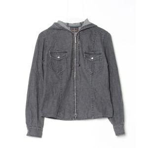 「FENDI」 デニムジャケット 40 グレー レディース