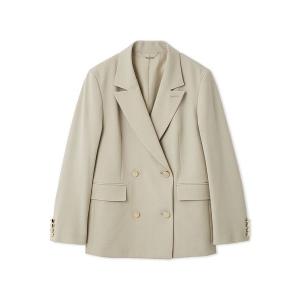 ジャケット テーラードジャケット ダブルブレストシンプルジャケット／ウォッシャブル レディース