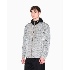 ナイロンジャケット 「A|X アルマーニ エクスチェンジ」オールオーバーロゴ リバーシブル フーデッドブルゾン メンズ
