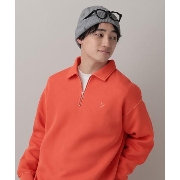 トレーナー スウェット Pigment Half Zip Polo Sweat /ピグメント加工ダン...
